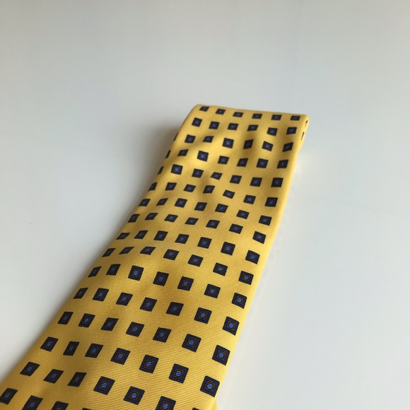 Prada yellow and blue silk tie - Picture 2 of 3